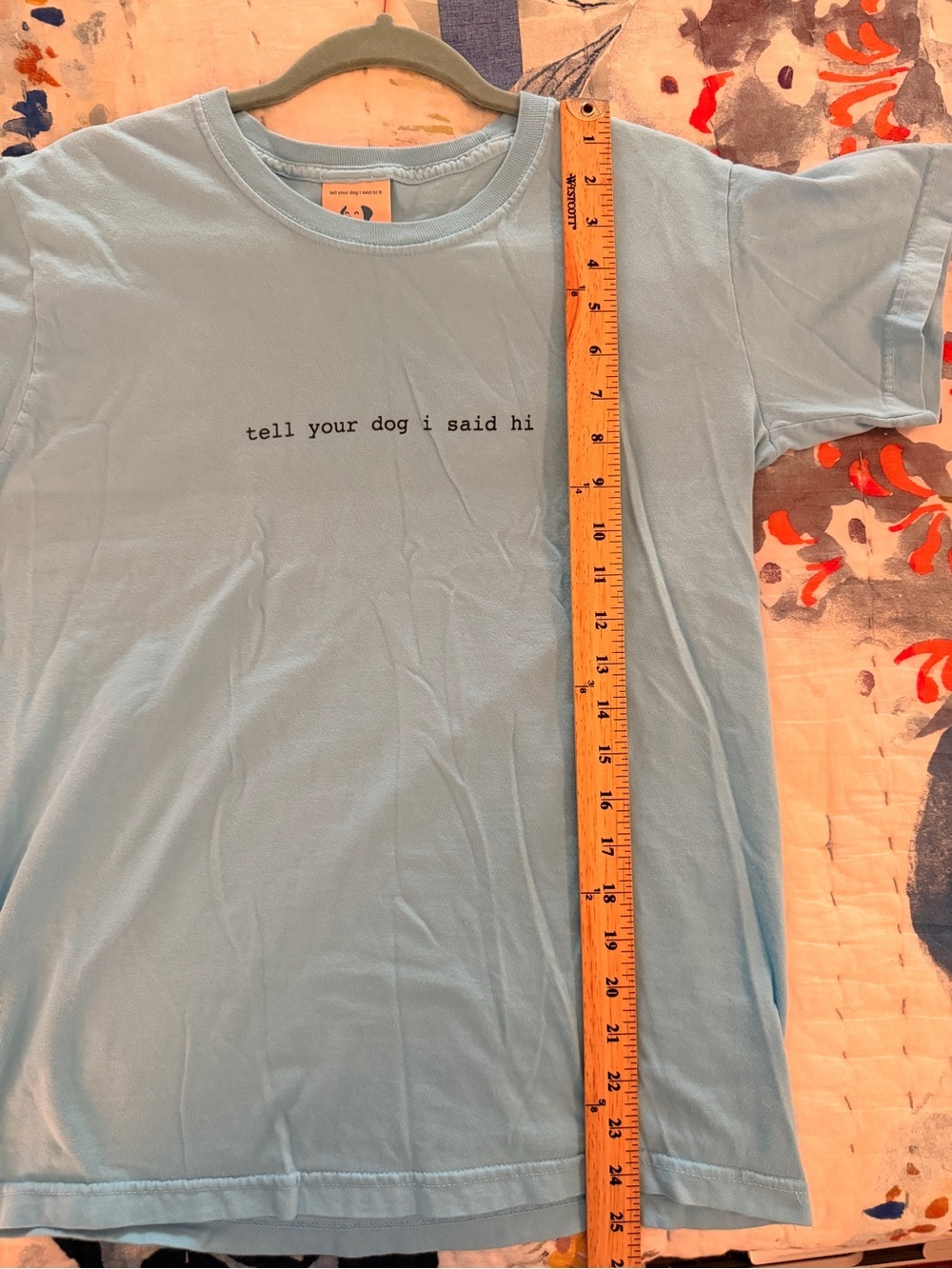 WE RATE DOGS S Blue T-Shirt “Tell Your Dog I Said Hi” - Picture 7 of 9